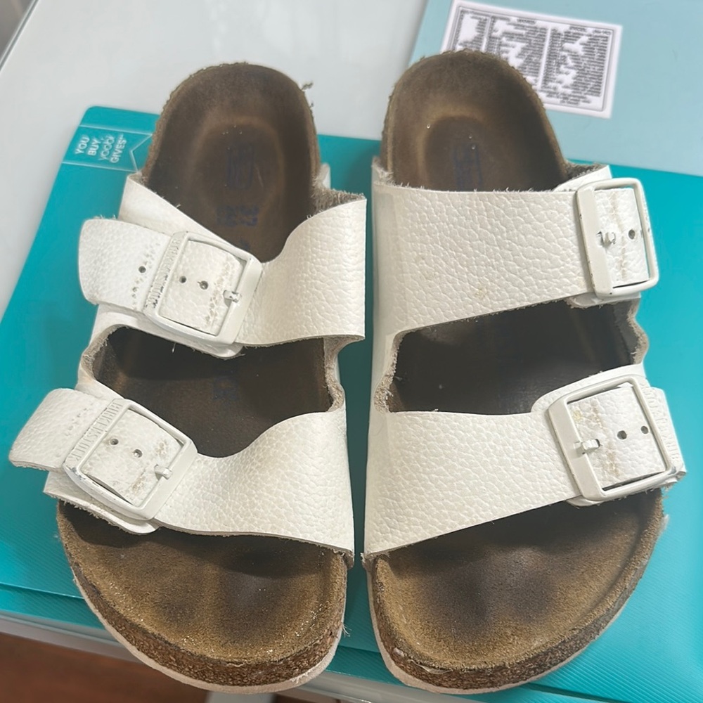 Birkenstock womens White Sandals size 37